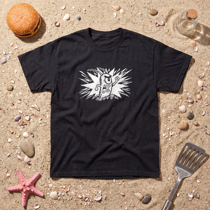 Plankton black graphic tee, styled flat lay